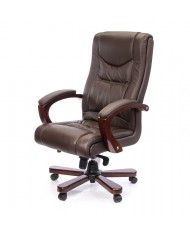 Купить недорого Деревянное кресло руководителя - Кресло АРТУР • EX MB • коричневый в Украине